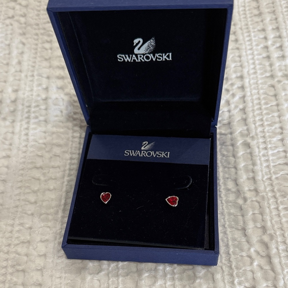 Swarovski Ruby Red Crystal Earrings